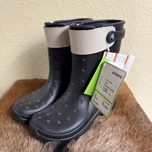 NEW Crocs Reny II Rain Boots‎ Black Men 4 Women 6  Waterproof Lightweight